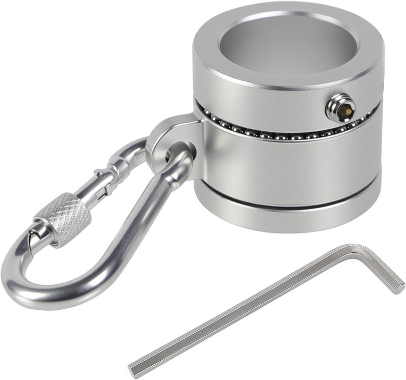 stufool Sleever Bar Lock Collar 7/8, Sleever Bar Lock Collar with Tethering Attachment Point for Tool Lanyard, Compatible 7/8 Bar (Sliver) - Image 1